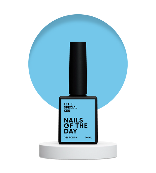 NAILSOFTHEDAY Let's Special Ken - esmalte de uñas en gel especial azul cielo, superpuesto en una capa, 10 ml