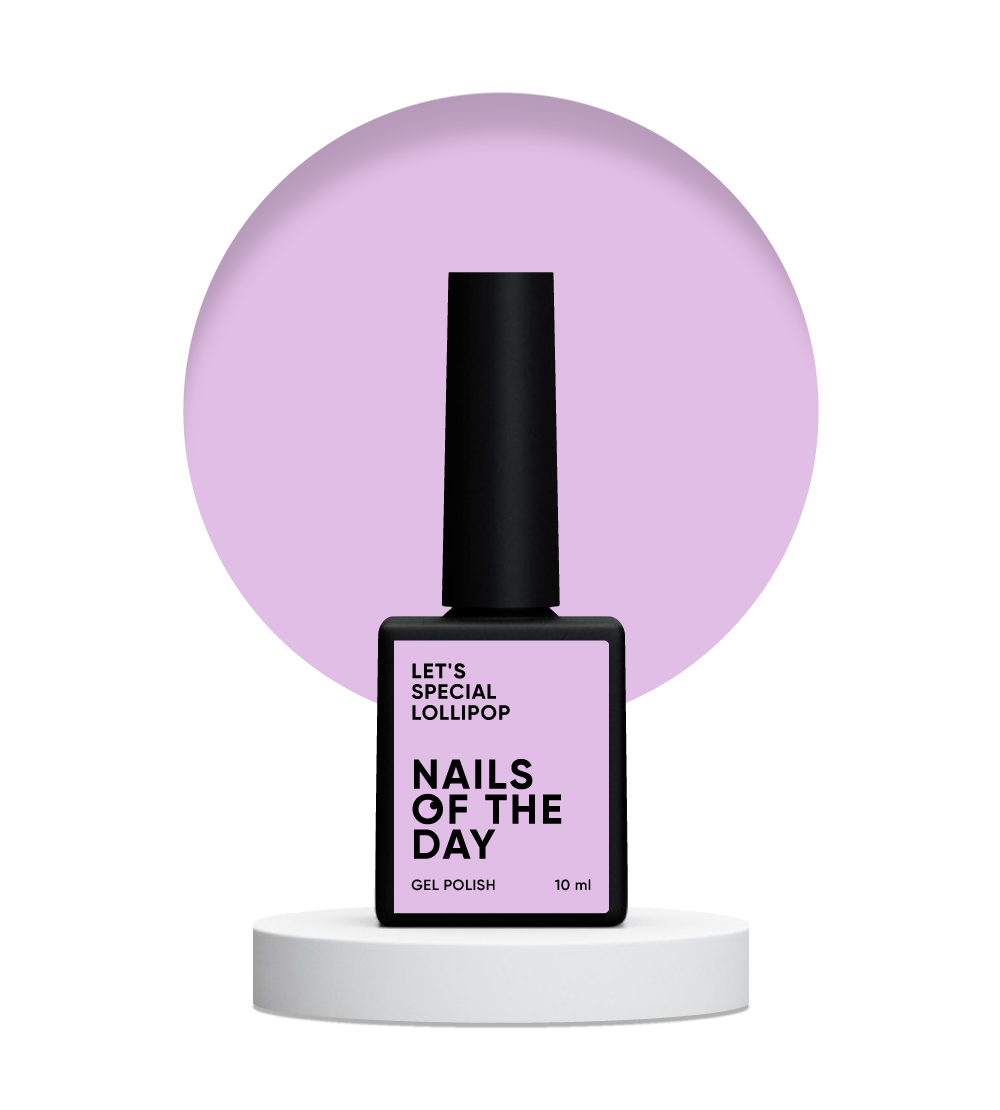 NAILSOFTHEDAY Let's Special Lollipop - esmalte de uñas en gel violeta pastel que cubre una capa, 10 ml