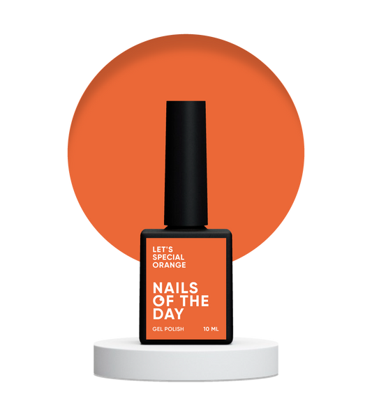 NAILSOFTHEDAY Let's Special Orange - esmalte de uñas en gel especial naranja/zanahoria superpuesto en una capa, 10 ml