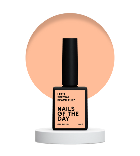 NAILSOFTHEDAY Let's Special Peach Fuzz: esmalte de uñas en gel suave color melocotón que cubre una capa, 10 ml
