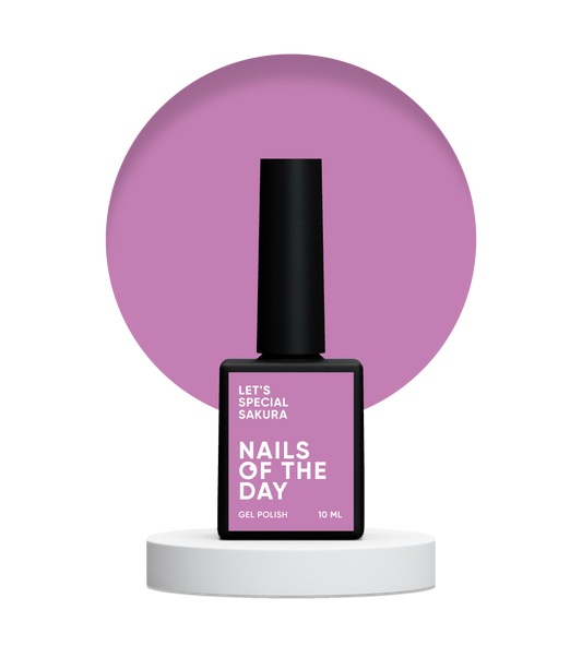 NAILSOFTHEDAY Let's Special Sakura - Esmalte de uñas en gel especial violeta pastel/morado pálido en una sola capa, 10 ml