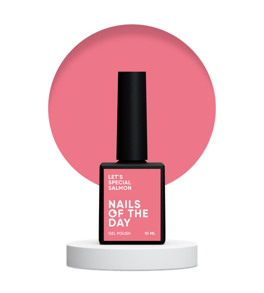 NAILSOFTHEDAY Let's Special Salmon — esmalte de uñas en gel especial salmón superpuesto en una capa, 10 ml