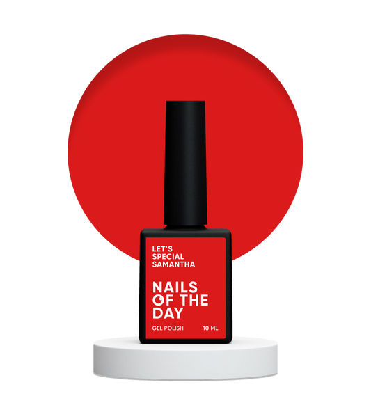 NAILSOFTHEDAY Let's Special Samantha — esmalte de uñas en gel rojo que cubre una capa, 10 ml