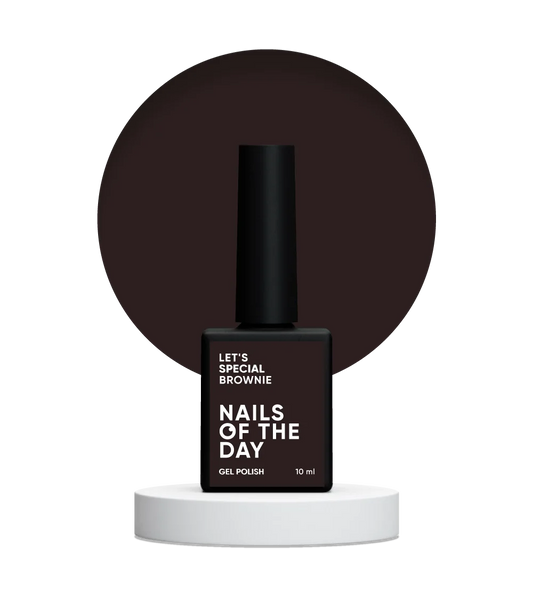 NAILSOFTHEDAY Let's Special Brownie - esmalte de uñas en gel marrón frío en una capa, 10 ml