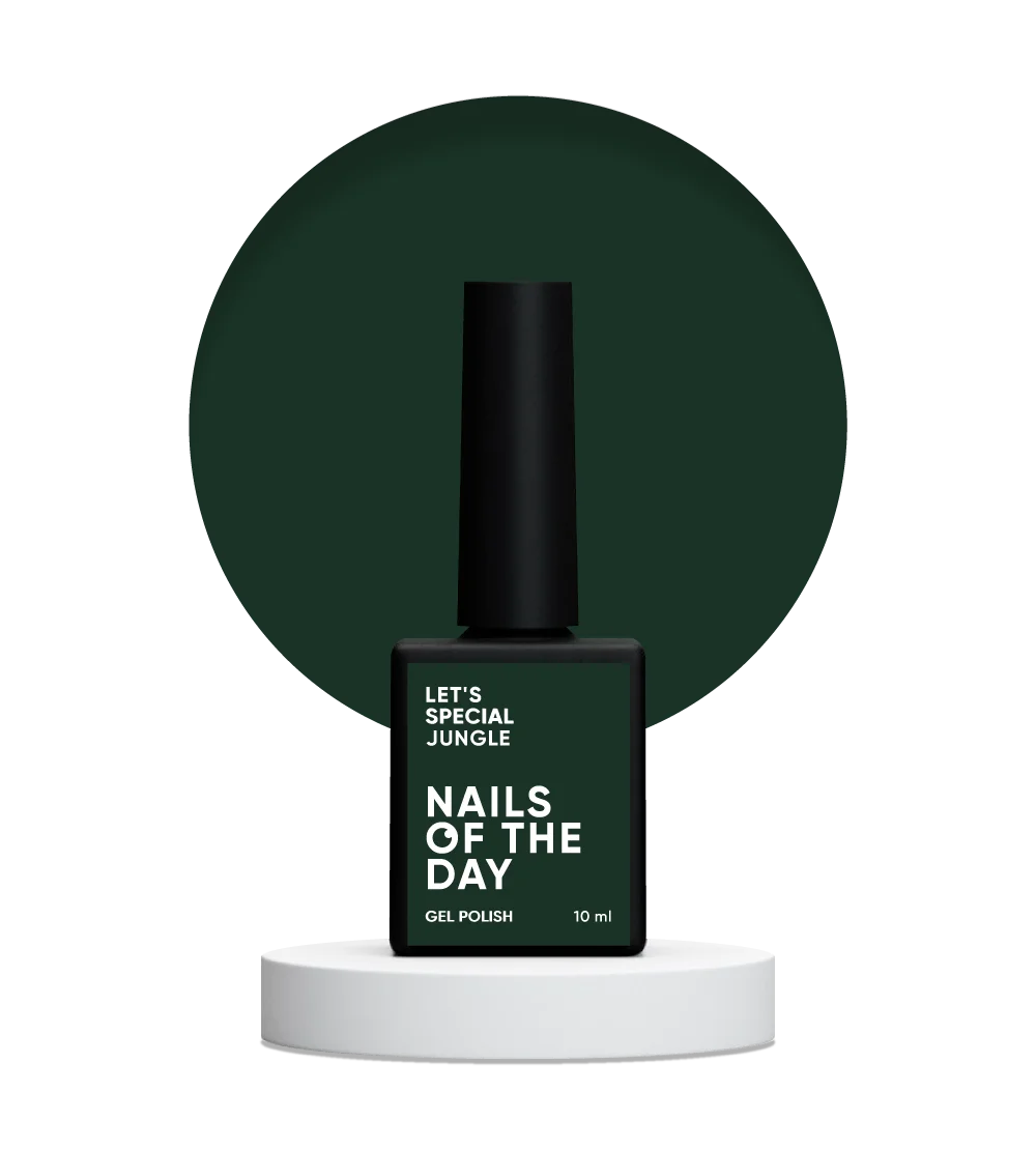 NAILSOFTHEDAY Let's Special Jungle - esmalte de uñas en gel monocapa verde oscuro, 10 ml