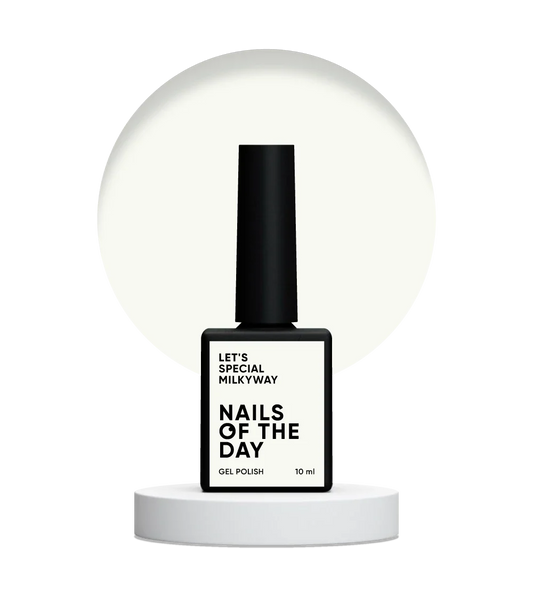 NAILSOFTHEDAY Let's Special Milkyway — esmalte de uñas en gel blanco lechoso que cubre una capa, 10 ml