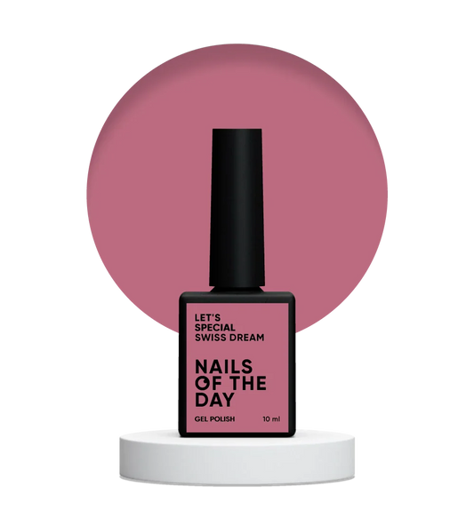 NAILSOFTHEDAY Let's Special Swiss Dream — esmalte de uñas en gel rosa polvoriento que cubre una capa, 10 ml