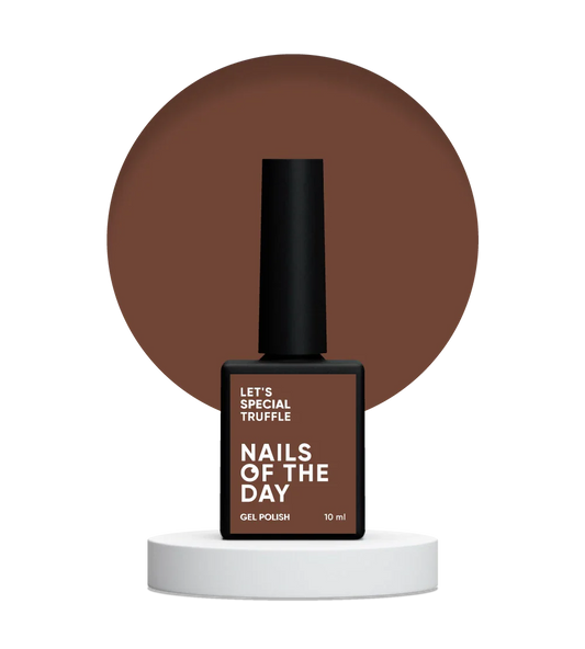 NAILSOFTHEDAY Let's Special Truffle - esmalte de uñas en gel caramelo oscuro que cubre una capa, 10 ml