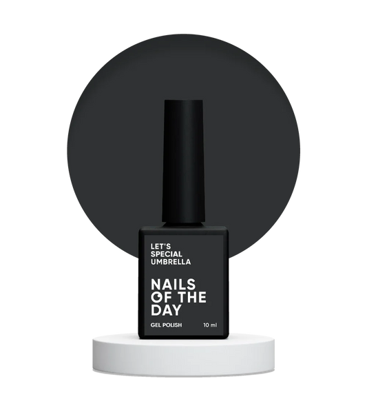NAILSOFTHEDAY Let's Special Umbrella - Esmalte de uñas en gel de una capa de grafito oscuro, 10 ml