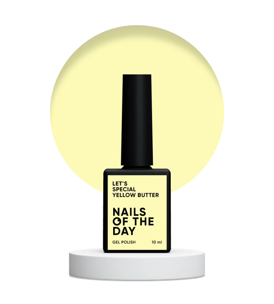NAILSOFTHEDAY Let's Special Yellow Butter - esmalte de uñas en gel amarillo pastel que cubre una capa, 10 ml