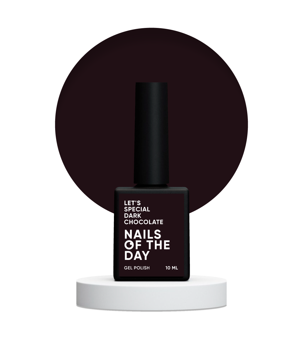 NAILSOFTHEDAY Let's Special Dark Chocolate - esmalte de uñas en gel marrón oscuro que cubre una capa, 10 ml