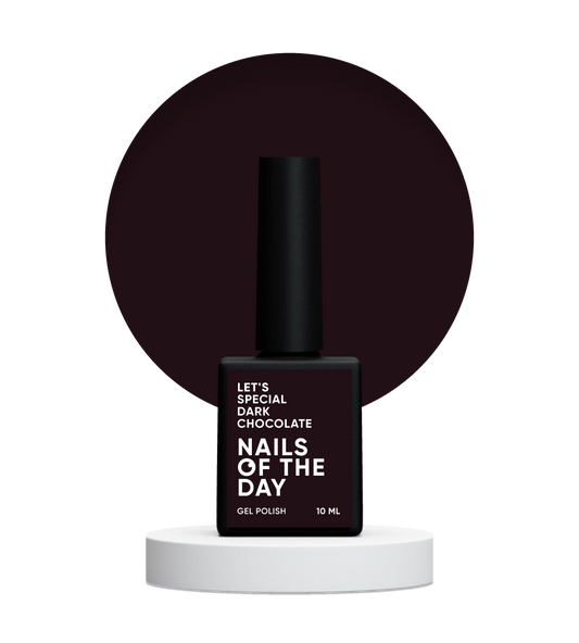 NAILSOFTHEDAY Let's Special Dark Chocolate - esmalte de uñas en gel marrón oscuro que cubre una capa, 10 ml