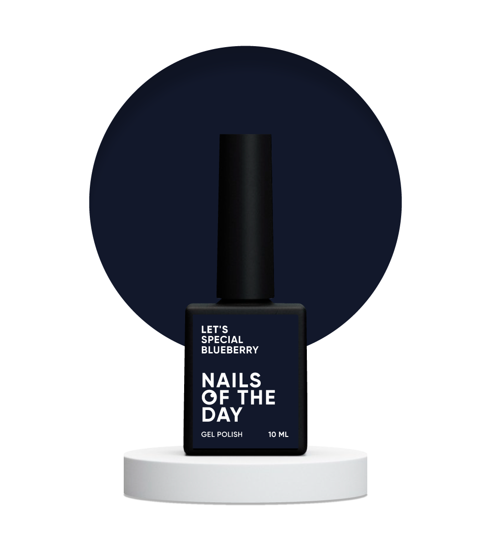 NAILSOFTHEDAY Let's Special Blueberry - esmalte de uñas en gel monocapa azul intenso, 10 ml