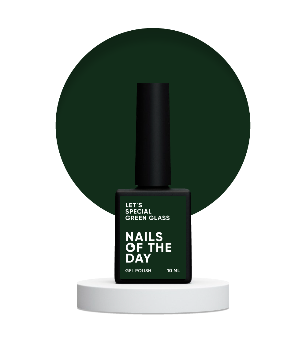 NAILSOFTHEDAY Let's Special Green Glass — Esmalte de uñas en gel color esmeralda que cubre en una capa, 10 ml