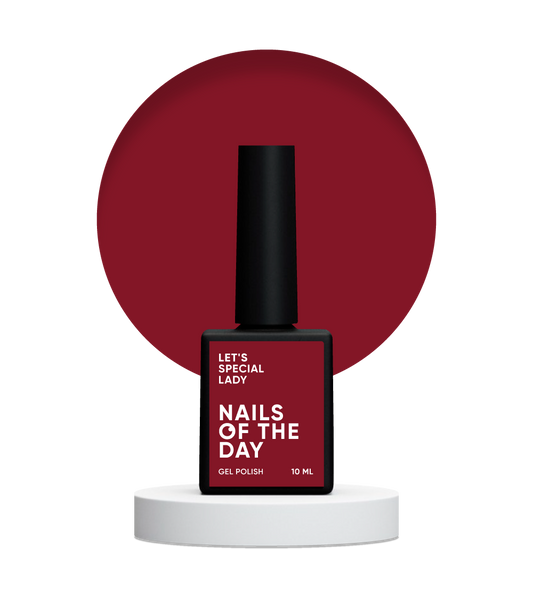 NAILSOFTHEDAY Let's Special Lady - esmalte de uñas en gel rojo intenso que cubre una capa, 10 ml