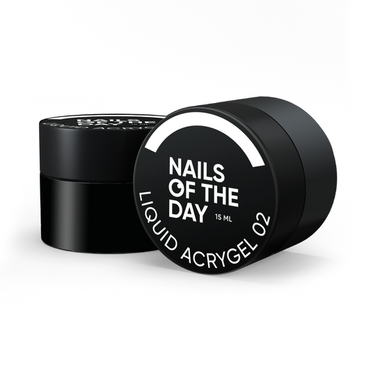 NAILSOFTHEDAY Liquid Acrygel 02 — Acrygel líquido lechoso saturado de una nueva fórmula para uñas, 15 ml