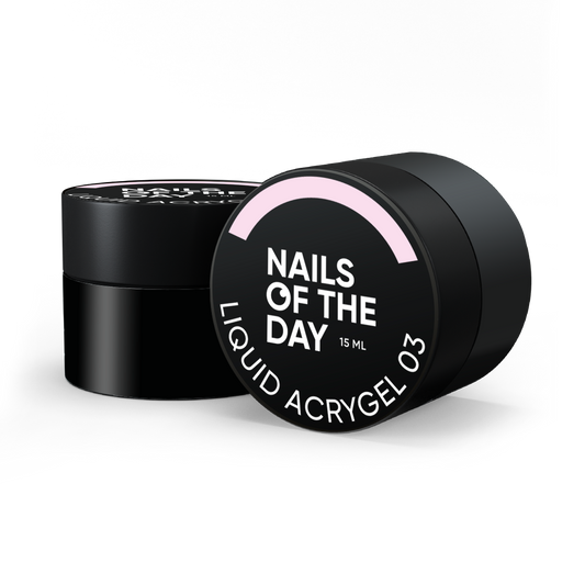 NAILSOFTHEDAY Liquid Acrygel 03 — Acrygel líquido rosa claro de nueva fórmula para uñas, 15 ml