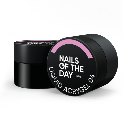 NAILSOFTHEDAY Liquid Acrygel 04 — Acrygel líquido rosa de nueva fórmula para uñas, 15 ml