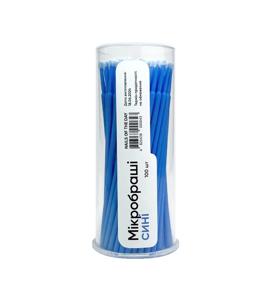 NAILSOFTHEDAY Microcepillos azules, 100 piezas