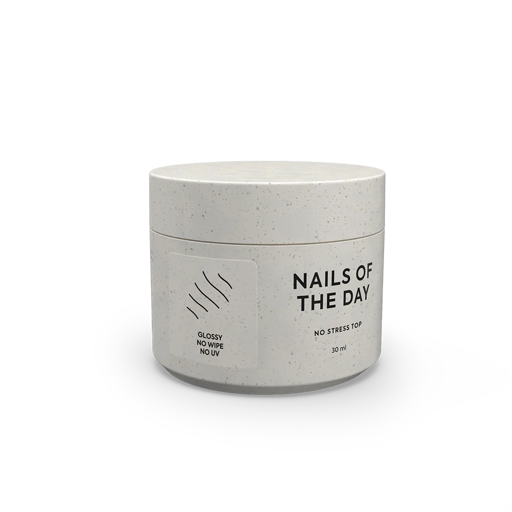 NAILSOFTHEDAY No stress top no wipe - top brillante sin capa pegajosa y sin filtros UV, top ANTI-SCRATCH, 30 ml