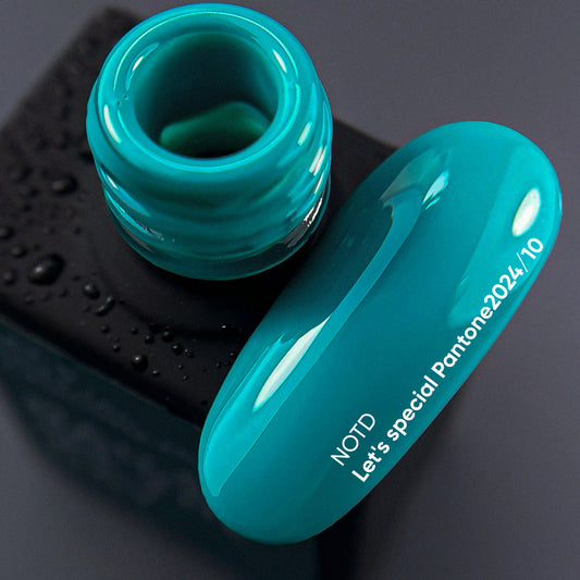 NAILSOFTHEDAY Let's Special Pantone2024/10 — esmalte de uñas en gel turquesa que cubre una capa, 10 ml