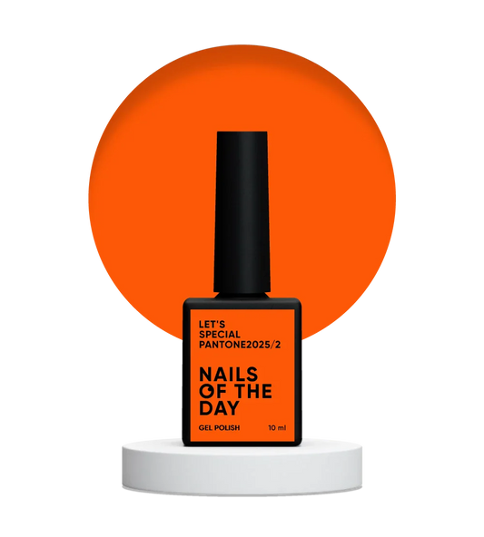 NAILSOFTHEDAY Let's Special Pantone2025/2 - esmalte de uñas en gel monocapa naranja neón brillante, 10 ml