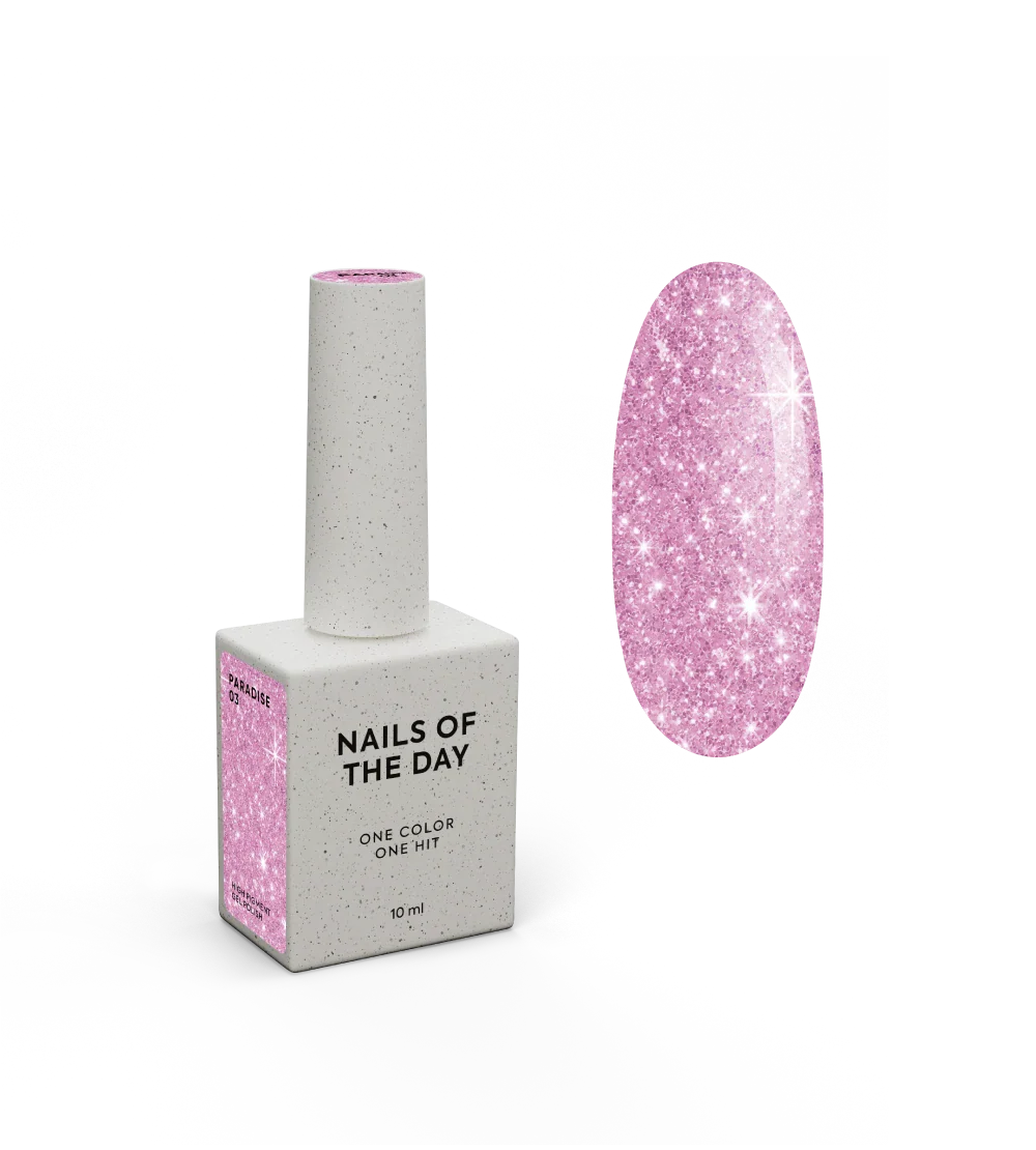 NAILSOFTHEDAY Paradise 03 - esmalte de uñas en gel rosa brillante que cubre una capa, 10 ml