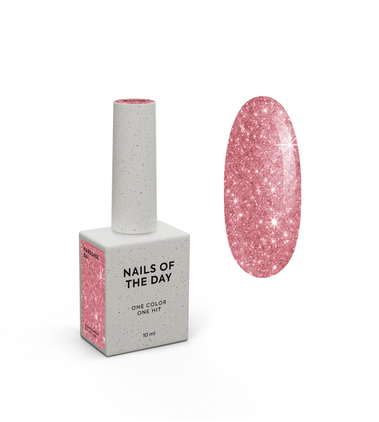 NAILSOFTHEDAY Paradise 04 - esmalte de uñas en gel rosa coral que cubre una capa, 10 ml