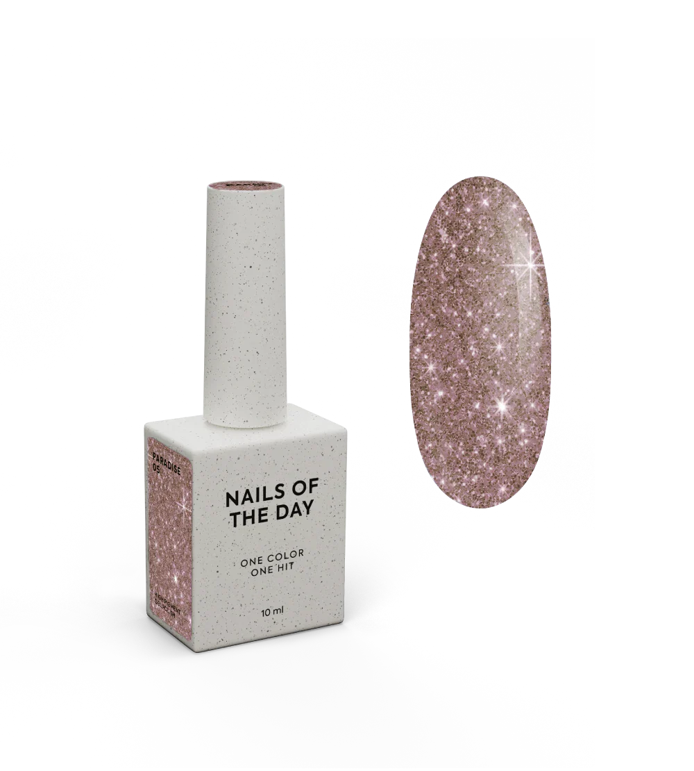 NAILSOFTHEDAY Paradise 05 - esmalte de uñas en gel marrón grafito que cubre una capa, 10 ml