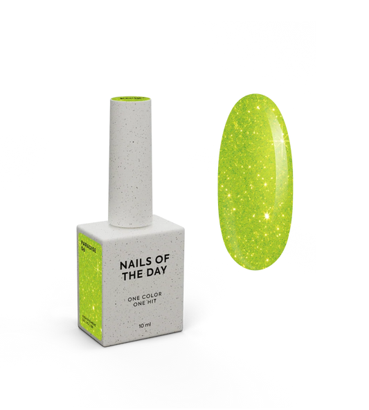 NAILSOFTHEDAY Paradise 06 - esmalte de uñas en gel amarillo neón que cubre una capa, 10 ml