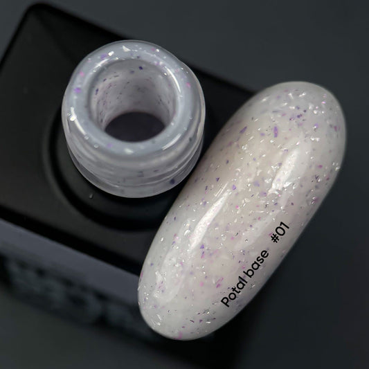 NAILSOFTHEDAY Potal base 01 - base violeta lechosa con potal (potal plateado-violeta), 10 ml