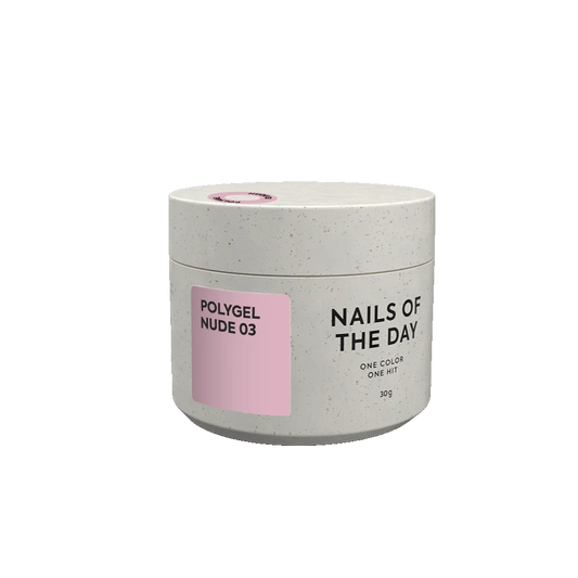 NAILSOFTHEDAY Polygel nude 03 — Polygel de grano fino rosa pálido, 30 g