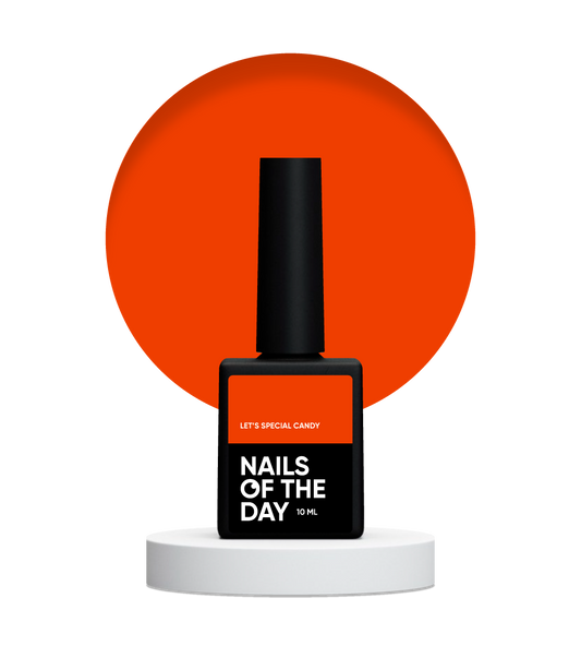 NAILSOFTHEDAY Let's Special Candy: un esmalte en gel coral saturado especial y brillante que se superpone en una capa, 10 ml