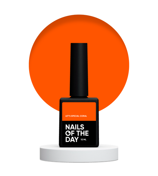NAILSOFTHEDAY Let's Special Coral: un esmalte en gel especial para coral que se superpone en una capa, 10 ml
