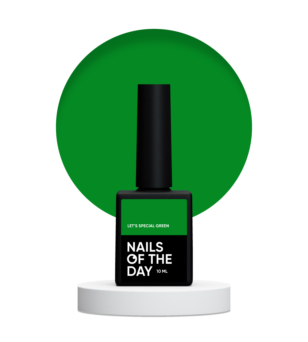 NAILSOFTHEDAY Let's Special Green: un esmalte en gel verde especial que se superpone en una capa, 10 ml