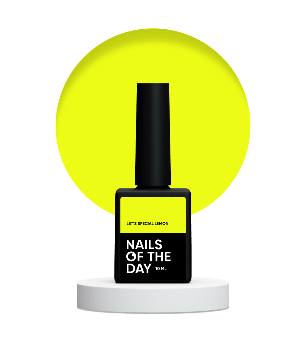 NAILSOFTHEDAY Let's Special Lemon: un esmalte en gel especial de limón neón que se superpone en una capa, 10 ml