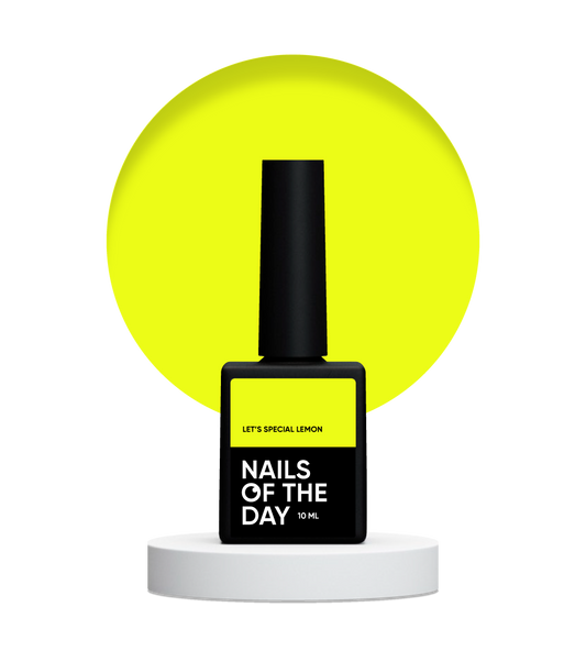 NAILSOFTHEDAY Let's Special Lemon: un esmalte en gel especial de limón neón que se superpone en una capa, 10 ml