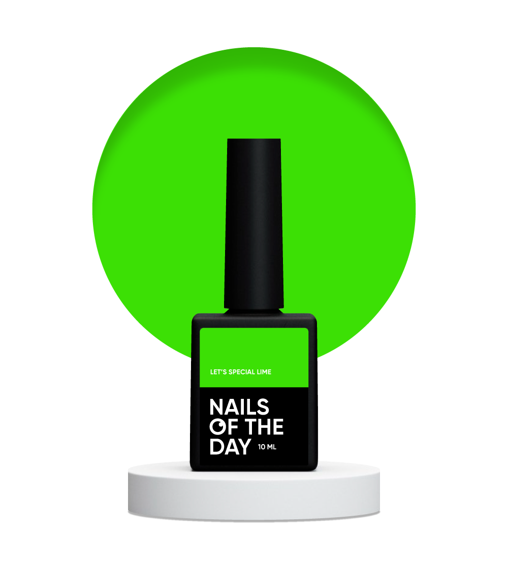 NAILSOFTHEDAY Let's Special Lime: un esmalte en gel especial de lechuga neón que se superpone en una capa, 10 ml