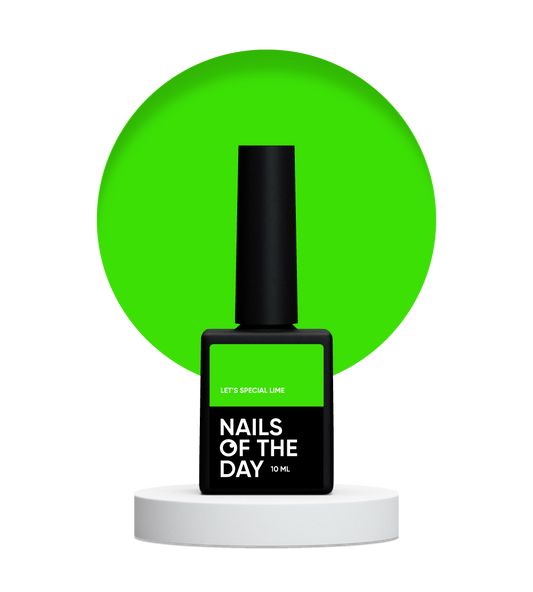 NAILSOFTHEDAY Let's Special Lime: un esmalte en gel especial de lechuga neón que se superpone en una capa, 10 ml