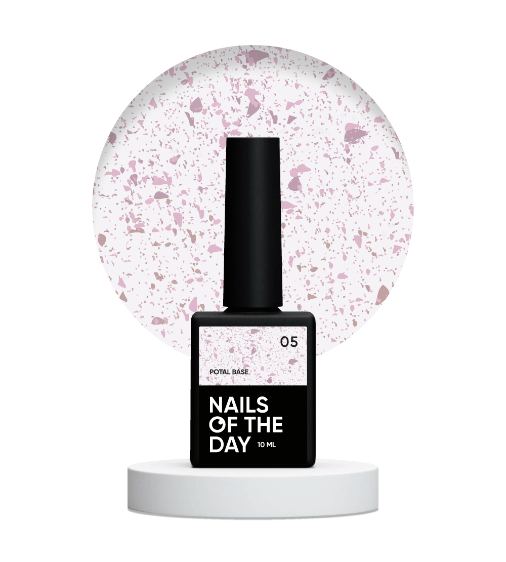 NAILSOFTHEDAY Potal base 05 - base de leche con potal rosa, 10 ml