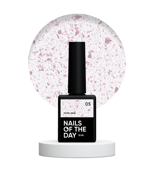 NAILSOFTHEDAY Potal base 05 - base de leche con potal rosa, 10 ml