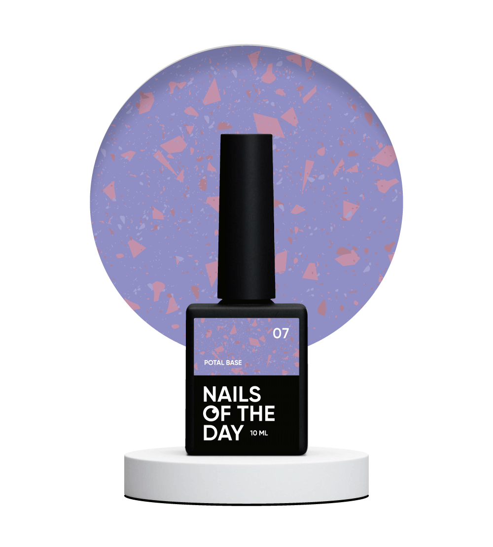 NAILSOFTHEDAY Potal base 07 - base violeta con potal de cobre, 10 ml