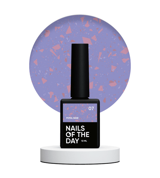 NAILSOFTHEDAY Potal base 07 - base violeta con potal de cobre, 10 ml
