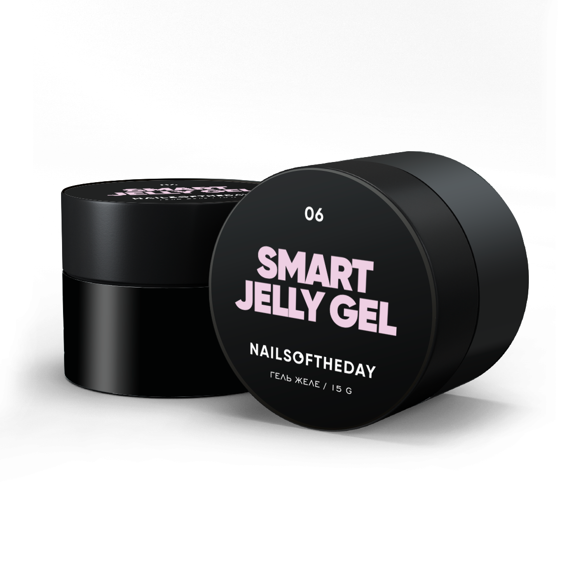 NAILSOFTHEDAY Smart Jelly gel 06 — gel constructor para uñas de color rosa púrpura, 15 g