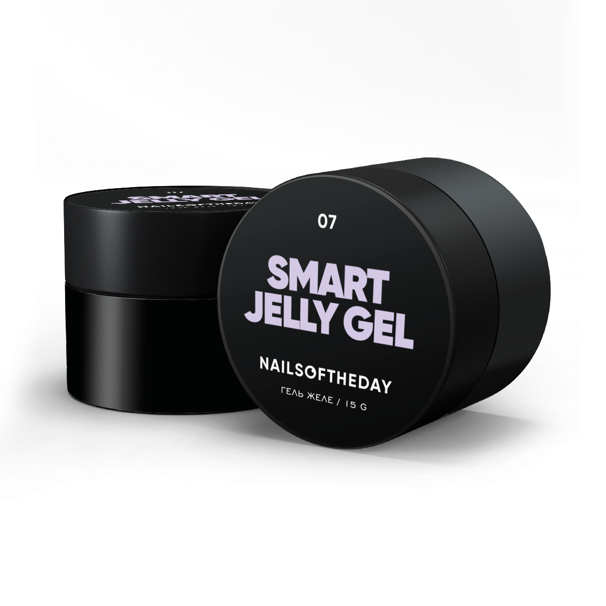 NAILSOFTHEDAY Smart Jelly gel 07: gel de construcción violeta claro para uñas, 15 g