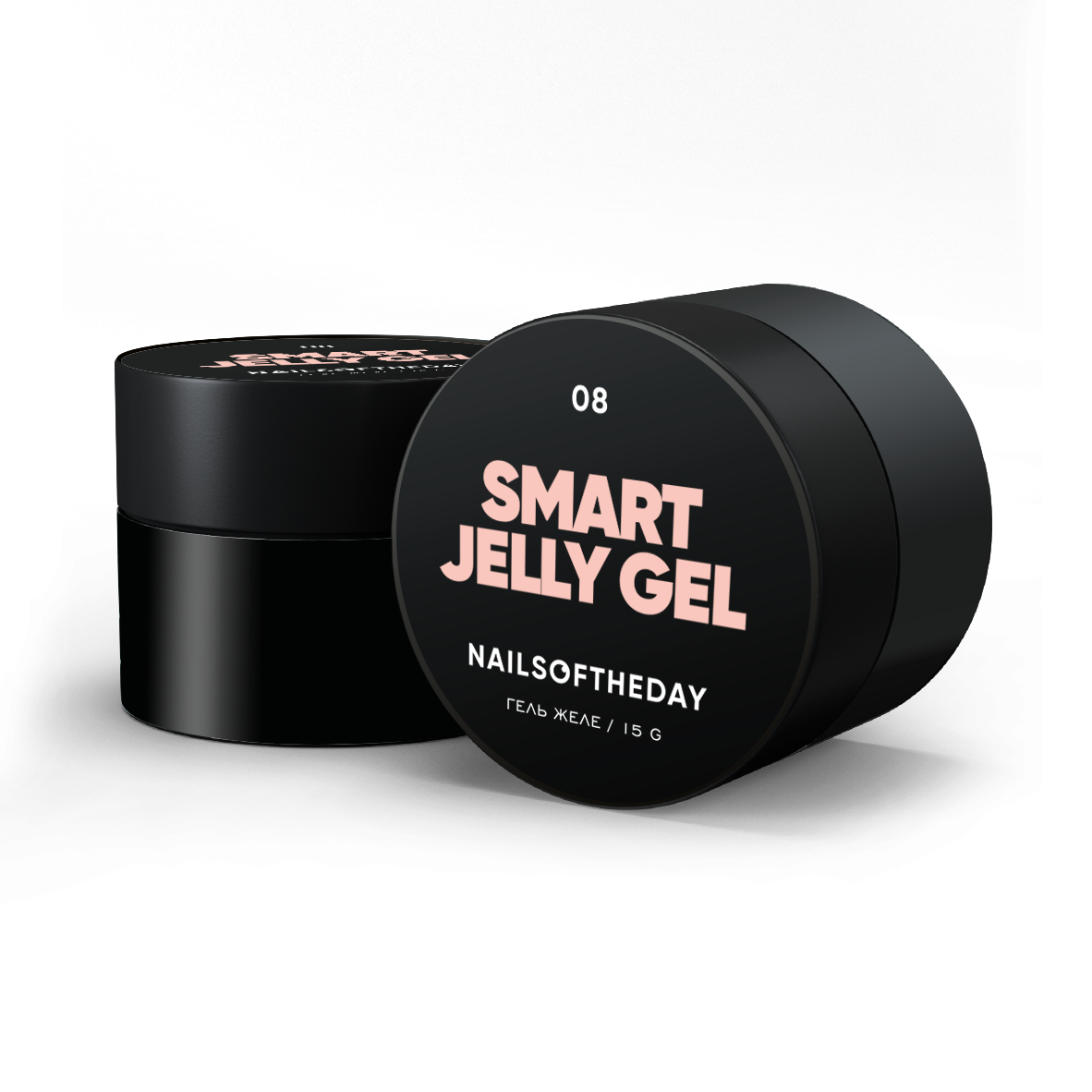 NAILSOFTHEDAY Smart Jelly gel 08 - gel constructor nude/caramelo para uñas, 15 g