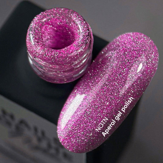 NAILSOFTHENIGHT Esmalte en gel Aperol — esmalte en gel reflectante rosa para uñas, 10 ml
