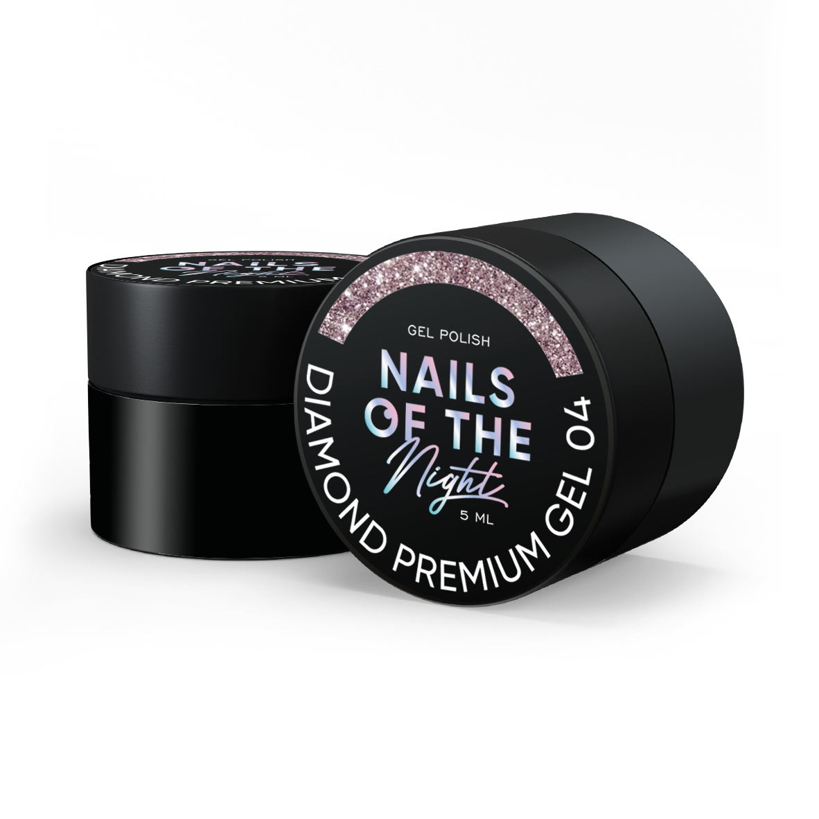 NAILSOFTHENIGHT Diamond Premium gel – esmalte en gel 04 — esmalte en gel rosa dorado con esmalte metálico fino, 5 ml