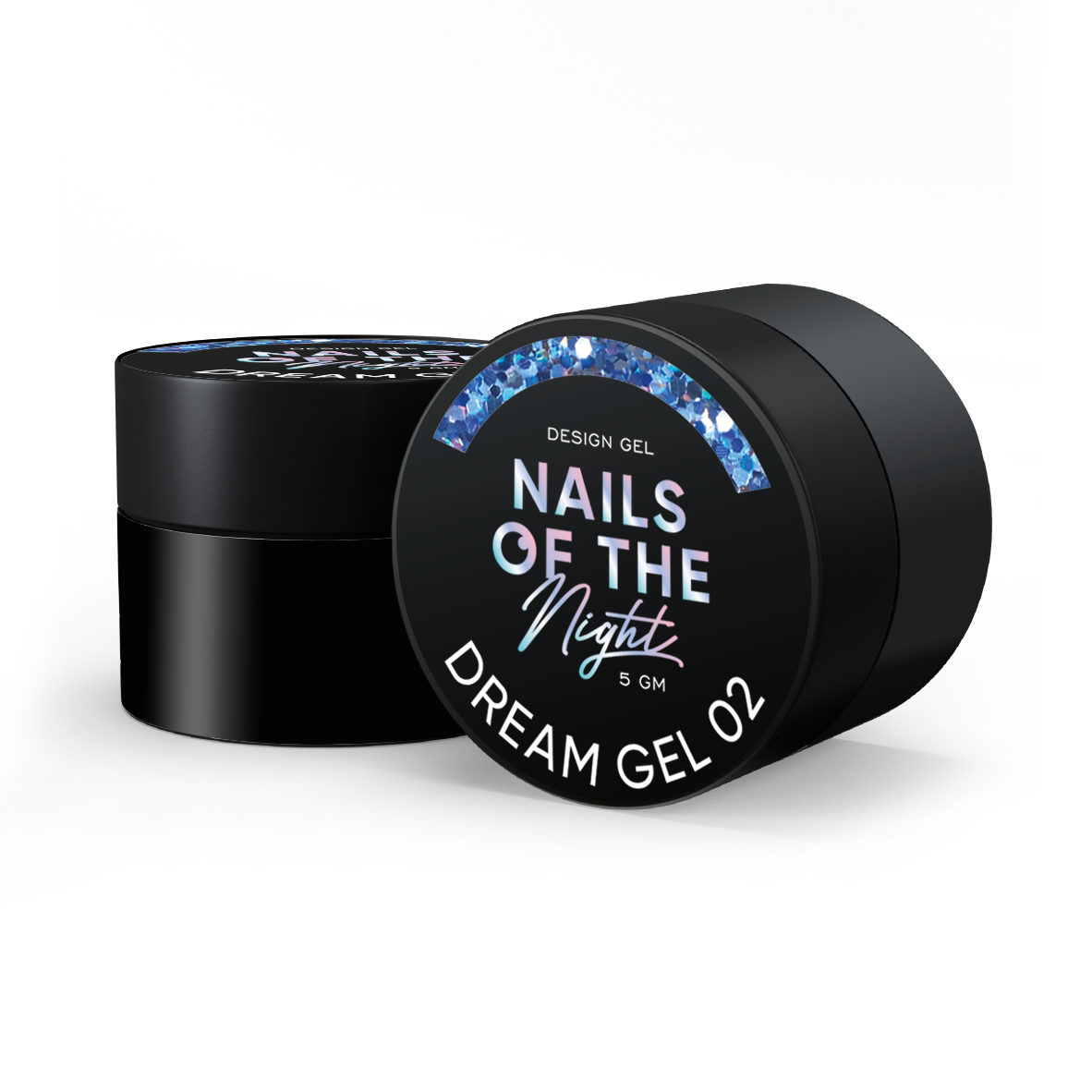 NAILSOFTHENIGHT Dream gel 02 — gel de diseño con increíbles hexágonos de diferentes tamaños y purpurina para uñas, 5 g