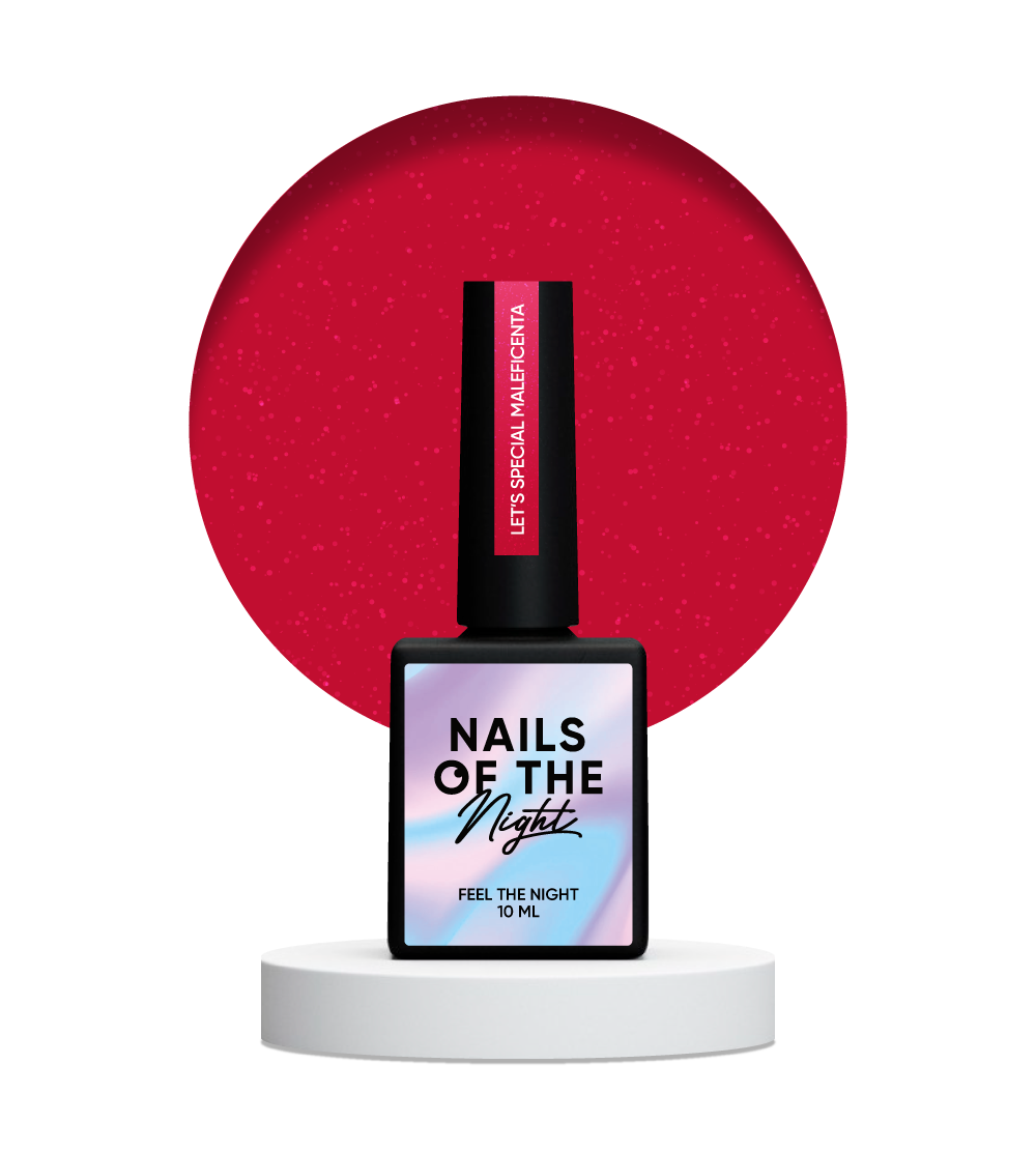 NAILSOFTHENIGHT Let's Special Maleficenta - esmalte de uñas en gel reflectante rojo oscuro en una capa, 10 ml